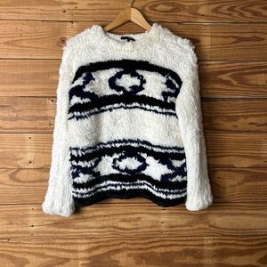 Elegant Black and White Patterned Sweater